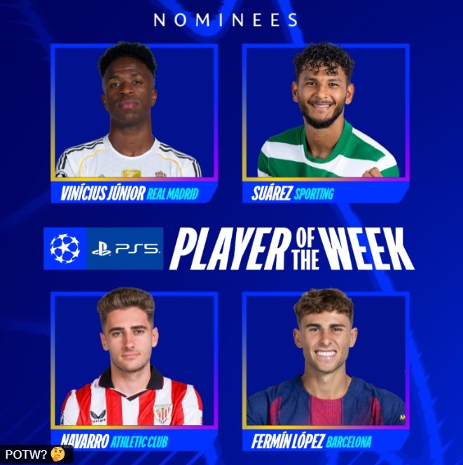 开云首页登录-欧冠官方本轮最佳球员候选：维尼修斯领衔，费尔明、纳瓦罗在列