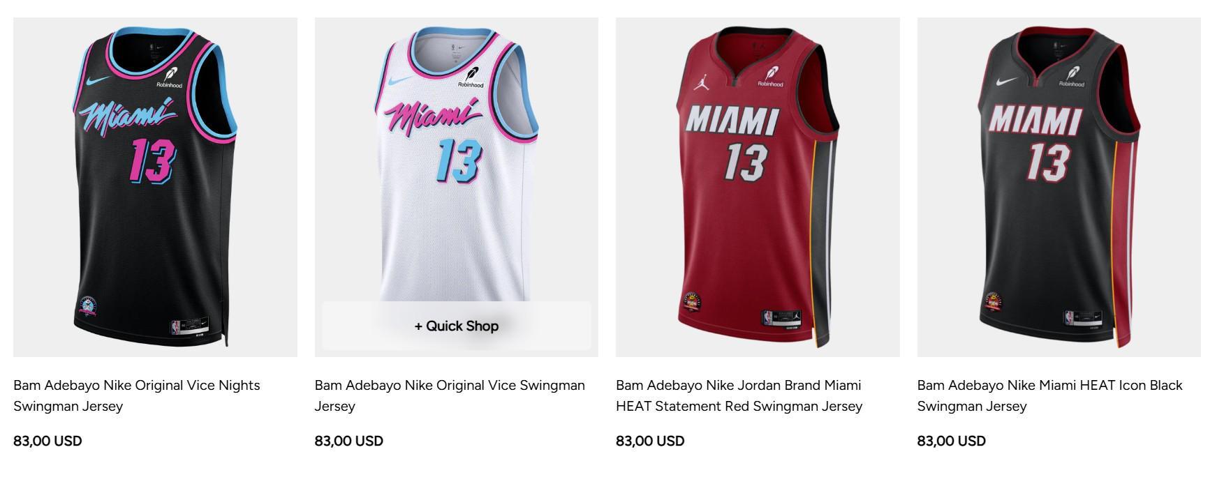 开云全站-庆祝阿德巴约83分，热火官方商店上架83美元球衣和13美元门票